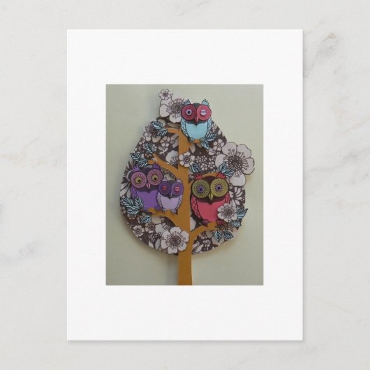 uil-stamboom briefkaart (Voorkant)
