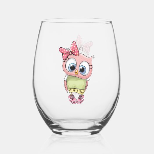 Uil Steel Glas voor Wijn (Voorkant)
