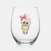 Uil Steel Glas voor Wijn (Achterkant)