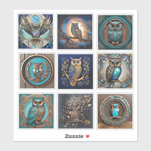 Uil Sticker Collectie (Vel)