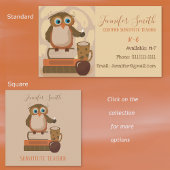 Uil Substituut Teacher Standaard Visitekaartjes