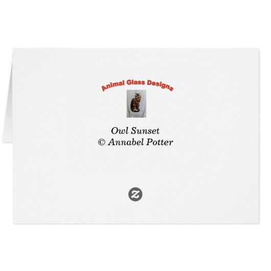 Uil Sunset Foto (Achterkant Horizontaal)
