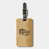 Uil Symbool Kleur Bagagelabel (Voorkant verticaal)