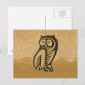 Uil Symbool Kleur Briefkaart (Voorkant / Achterkant)