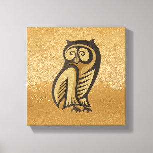 Uil Symbool Kleur Canvas Afdruk