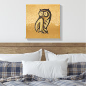 Uil Symbool Kleur Canvas Afdruk (Insitu (Slaapkamer))