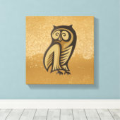 Uil Symbool Kleur Canvas Afdruk (Insitu (Houten vloer))