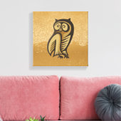 Uil Symbool Kleur Canvas Afdruk (Insitu (Woonkamer))