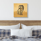 Uil Symbool Kleur Canvas Afdruk (Insitu (Slaapkamer))