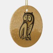 Uil Symbool Kleur Keramisch Ornament (Rechts)