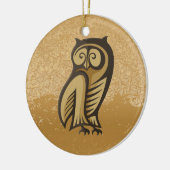 Uil Symbool Kleur Keramisch Ornament (Links)
