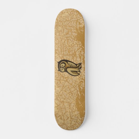 Uil Symbool Kleur Persoonlijk Skateboard (Voorkant)