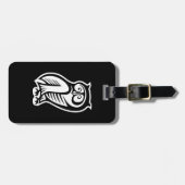 Uil Symbool Wit Bagagelabel (Voorkant horizontaal)