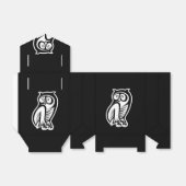 Uil Symbool Wit Bedankdoosjes (Uitgevouwen)