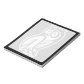 Uil Symbool Wit Notitieblok (Linkerzijde)