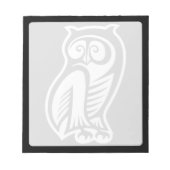 Uil Symbool Wit Notitieblok (Voorkant)