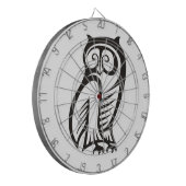 Uil Symbool Zwart Dartbord (Voorkant Links)