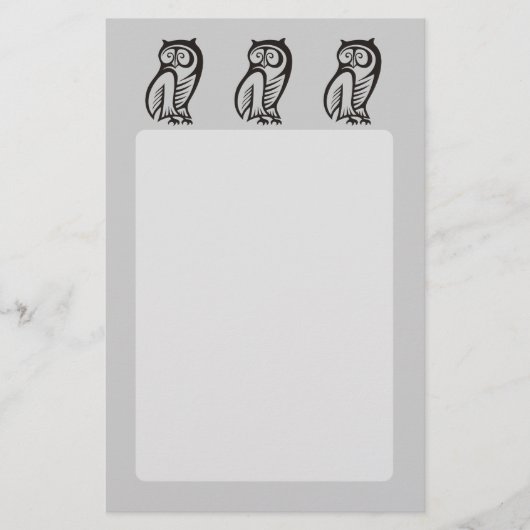 Uil Symbool Zwart Flyer (Voorkant)