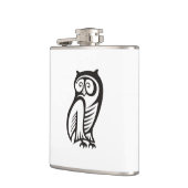 Uil Symbool Zwart Heupfles (Links)