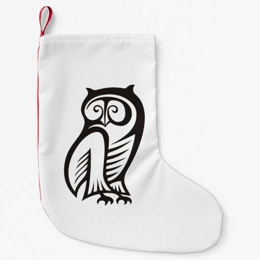 Uil Symbool Zwart Kleine Kerstsok (Voorkant)