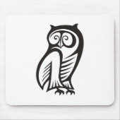 Uil Symbool Zwart Muismat (Voorkant)