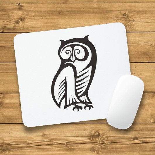 Uil Symbool Zwart Muismat