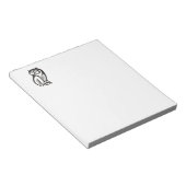 Uil Symbool Zwart Notitieblok (Schuin)