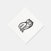 Uil Symbool Zwart Servet (Hoek)