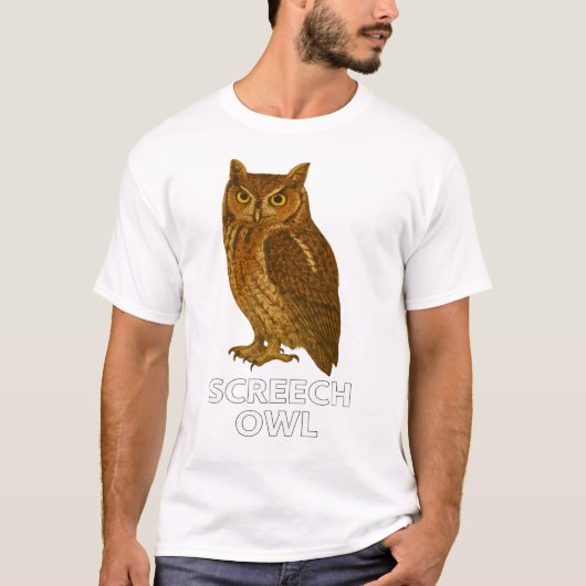 Uil T-shirt: Leuke Roofvogel Natuur T-shirt (Voorkant)