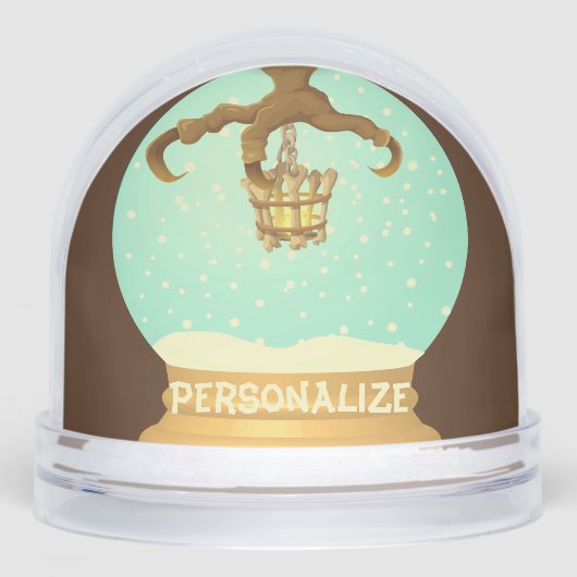 Uil talon en bot kroonluchter herfst sneeuw wereld sneeuwbol (Voorkant)