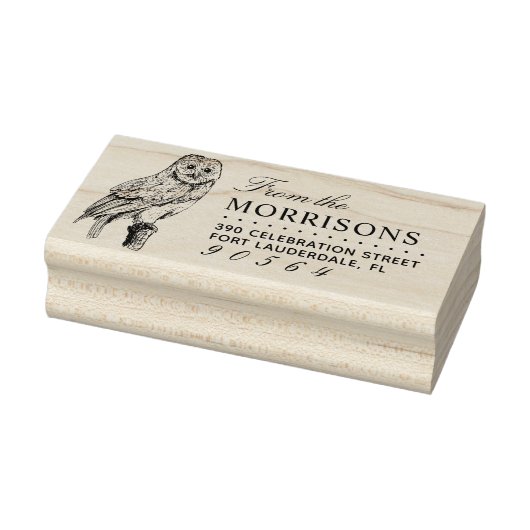  Uil Tekening Familienaam Retouradres Rubberstempel (Stempel)