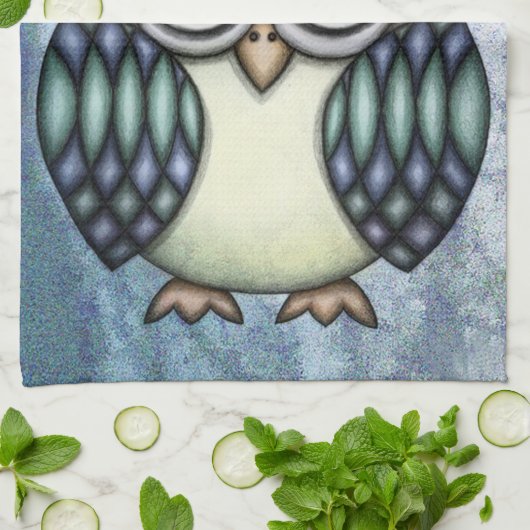 Uil Theedoek (Gevouwen)