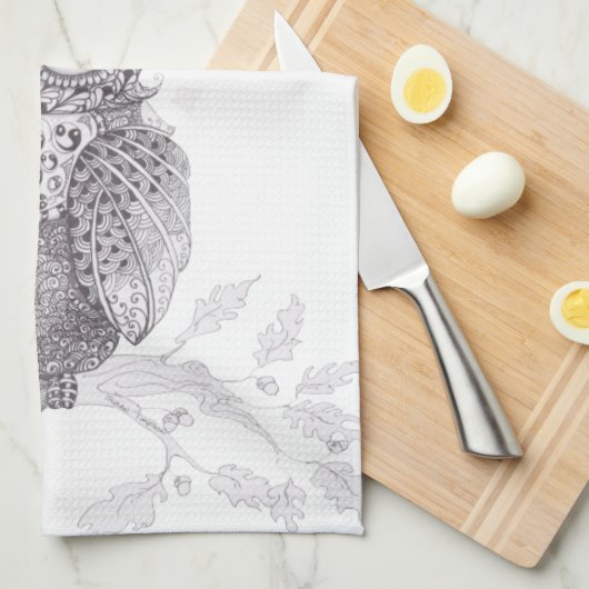 Uil Theedoek (Quarter Fold)