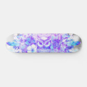 Uil Totem Dreamcatcher Bloemenveer Paarse Grijs Persoonlijk Skateboard (Horizontaal)