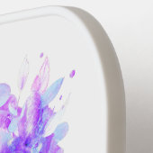 Uil Totem Dreamcatcher Bloemenveer Paarse Tint Pickleball Paddle (Links Detail)