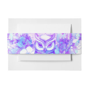 Uil Totem Dreamcatcher Bloemenveer Paarse Uitnodigingen Wikkel