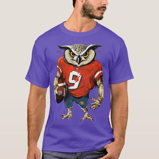 Uil Touchdown Amerikaans T-shirt (Voorkant)