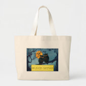 Uil Tree Night Volle Maan Halloween Grote Tote Bag (Voorkant)