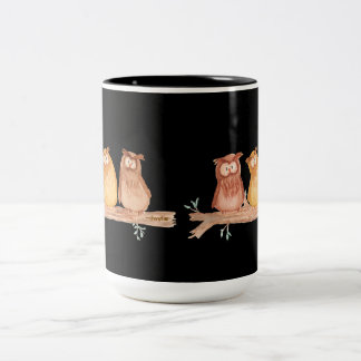 Uil Trio Tweekleurige Koffiemok