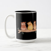 Uil Trio Tweekleurige Koffiemok (Links)