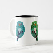 Uil Tweekleurige Koffiemok (Voorkant links)