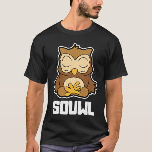 Uil Uil Souwl Yoga Dierenpositie Vintage Frequenti T-shirt