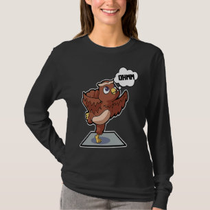 Uil Uil Yoga Houden Sport Turnen Ohmmm Hartslag T-shirt