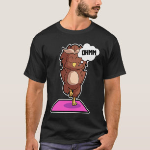 Uil Uil Yoga Houden Sport Turnen Ohmmm Hartslag T-shirt