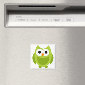 Uil Uilen Vogelvogels Groen Leuk Cartoon Dier Magneet (Insitu (Vaatwasser))