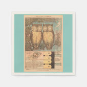 Uil uit de oude doos, leuke herfst kinderambacht i servet (Voorkant)