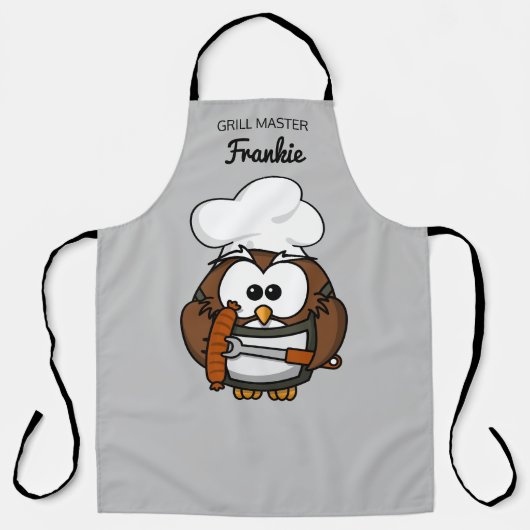 Uil Vader Grillmaster Grill Apron Schort (Voorkant)