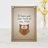 Uil Vaderdag Kaart (Gele Bloem)