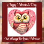 Uil Valentijn Venster Cling Raamsticker (Vel 2)
