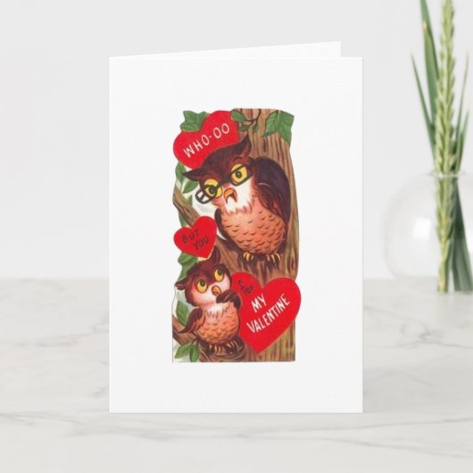  Uil Valentijnsdag Kaart (Voorkant)